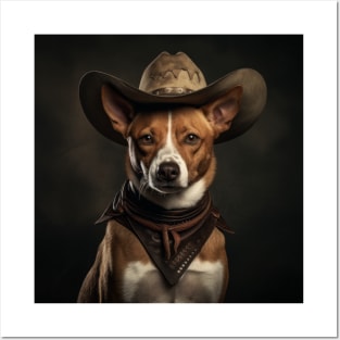 Cowboy Dog - Basenji Posters and Art